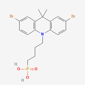 (4-(2,7-Dibromo-9,9-dimethylacridin-10(9H)-yl)butyl)phosphonic acid chemical structure (CAS 2971088-37-4)