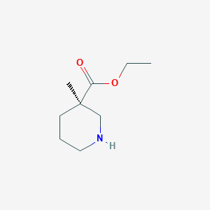 (R)-Ethyl 3-methylpiperidine-3-carboxylate chemical structure (CAS 297172-01-1)