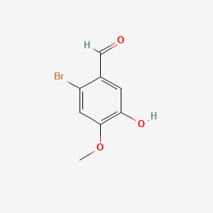 2-Bromo-5-hydroxy-4-methoxybenzaldehyde chemical structure (CAS 2973-59-3)