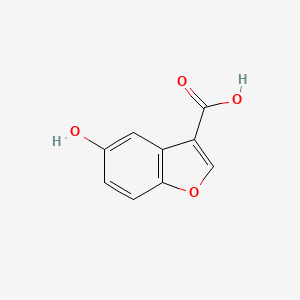 5-Hydroxybenzofuran-3-carboxylic acid chemical structure (CAS 29735-85-1)