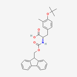 (S)-2-((((9H-Fluoren-9-yl)methoxy)carbonyl)amino)-3-(4-(tert-butoxy)-3-methylphenyl)propanoic acid chemical structure (CAS 2973754-52-6)