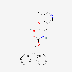(S)-2-((((9H-Fluoren-9-yl)methoxy)carbonyl)amino)-3-(5,6-dimethylpyridin-3-yl)propanoic acid chemical structure (CAS 2973755-16-5)