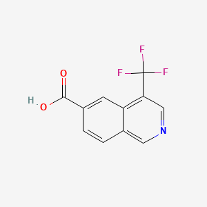 4-(Trifluoromethyl)isoquinoline-6-carboxylic acid chemical structure (CAS 2973762-31-9)