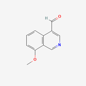 8-Methoxyisoquinoline-4-carbaldehyde chemical structure (CAS 2973762-32-0)