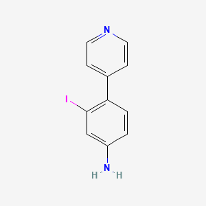 3-Iodo-4-(pyridin-4-yl)aniline chemical structure (CAS 2973762-34-2)