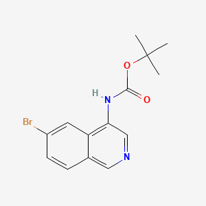 tert-Butyl (6-bromoisoquinolin-4-yl)carbamate chemical structure (CAS 2973762-36-4)