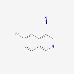 6-Bromoisoquinoline-4-carbonitrile chemical structure (CAS 2973762-52-4)