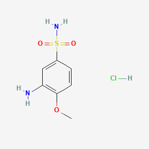 3-Amino-4-methoxybenzenesulfonamide hydrochloride chemical structure (CAS 2973762-61-5)