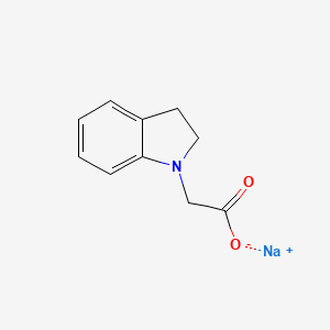 Sodium 2-(indolin-1-yl)acetate chemical structure (CAS 2973762-67-1)