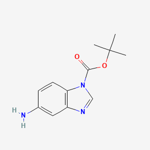 tert-Butyl 5-amino-1H-benzo[d]imidazole-1-carboxylate chemical structure (CAS 297756-31-1)