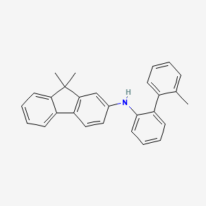 9,9-Dimethyl-N-(2'-methyl-[1,1'-biphenyl]-2-yl)-9H-fluoren-2-amine chemical structure (CAS 2978597-38-3)