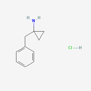1-Benzylcyclopropanamine hydrochloride chemical structure (CAS 29812-94-0)