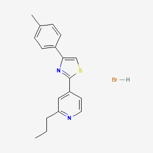 2-(2-Propylpyridin-4-yl)-4-(p-tolyl)thiazole hydrobromide chemical structure (CAS 298197-04-3)