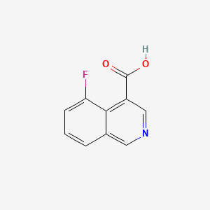 5-Fluoroisoquinoline-4-carboxylic acid chemical structure (CAS 2982740-94-1)