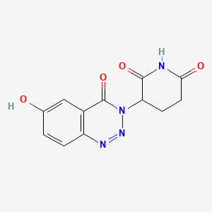 3-(6-Hydroxy-4-oxobenzo[d][1,2,3]triazin-3(4H)-yl)piperidine-2,6-dione chemical structure (CAS 2986073-26-9)