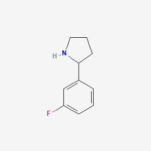 2-(3-Fluorophenyl)pyrrolidine chemical structure (CAS 298690-72-9)
