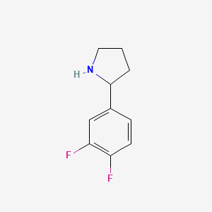 2-(3,4-Difluorophenyl)pyrrolidine chemical structure (CAS 298690-75-2)
