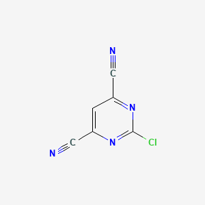 2-Chloropyrimidine-4,6-dicarbonitrile chemical structure (CAS 29872-58-0)