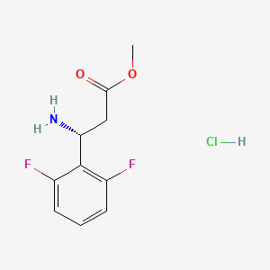 Methyl (R)-3-amino-3-(2,6-difluorophenyl)propanoate hydrochloride chemical structure (CAS 2988619-90-3)