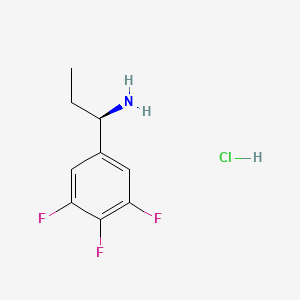 (R)-1-(3,4,5-Trifluorophenyl)propan-1-amine hydrochloride chemical structure (CAS 2989529-74-8)