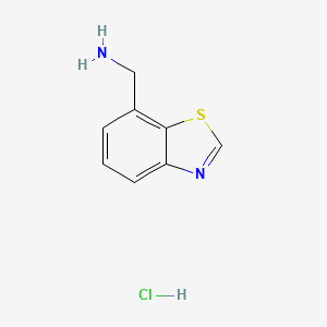 Benzo[d]thiazol-7-ylmethanamine hydrochloride chemical structure (CAS 2989764-21-6)