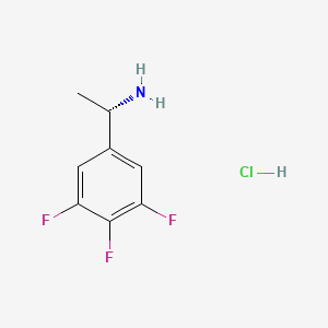 (S)-1-(3,4,5-Trifluorophenyl)ethan-1-amine hydrochloride chemical structure (CAS 2989876-20-0)