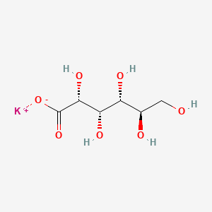 Potassium (2R,3S,4R,5R)-2,3,4,5,6-pentahydroxyhexanoate chemical structure (CAS 299-27-4)