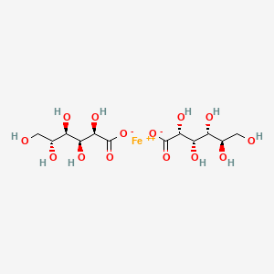 Iron(II) (2R,3S,4R,5R)-2,3,4,5,6-pentahydroxyhexanoate chemical structure (CAS 299-29-6)