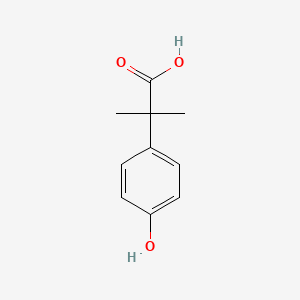 2-(4-Hydroxyphenyl)-2-methylpropanoic acid chemical structure (CAS 29913-51-7)