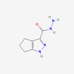 1,4,5,6-Tetrahydrocyclopenta[c]pyrazole-3-carbohydrazide chemical structure (CAS 299166-55-5)
