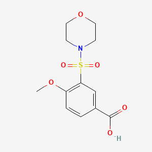4-Methoxy-3-(morpholinosulfonyl)benzoic acid chemical structure (CAS 299181-33-2)