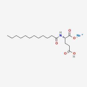 Sodium (S)-4-carboxy-2-dodecanamidobutanoate chemical structure (CAS 29923-31-7)