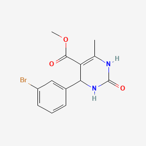 Methyl 4-(3-bromophenyl)-6-methyl-2-oxo-1,2,3,4-tetrahydropyrimidine-5-carboxylate chemical structure (CAS 299404-81-2)