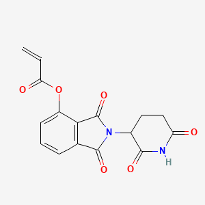 2-(2,6-Dioxopiperidin-3-yl)-1,3-dioxoisoindolin-4-yl acrylate chemical structure (CAS 2995272-58-5)