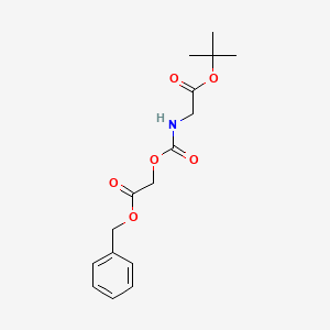 Benzyl 2-(((2-(tert-butoxy)-2-oxoethyl)carbamoyl)oxy)acetate chemical structure (CAS 2995274-51-4)
