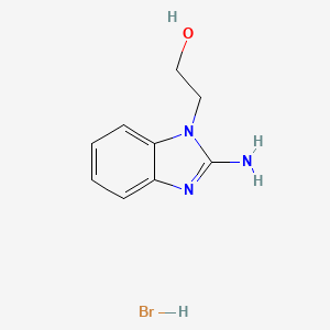 2-(2-Amino-1H-benzo[d]imidazol-1-yl)ethan-1-ol hydrobromide chemical structure (CAS 2995276-60-1)