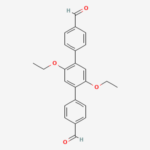 2',5'-Diethoxy-[1,1':4',1''-terphenyl]-4,4''-dicarbaldehyde chemical structure (CAS 2995281-72-4)