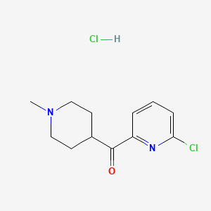 (6-Chloropyridin-2-yl)(1-methylpiperidin-4-yl)methanone hydrochloride chemical structure (CAS 2995282-63-6)