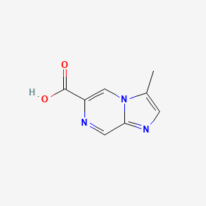 3-Methylimidazo[1,2-a]pyrazine-6-carboxylic acid chemical structure (CAS 2995286-95-6)