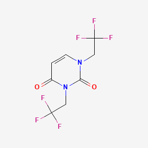 1,3-Bis(2,2,2-trifluoroethyl)pyrimidine-2,4(1H,3H)-dione chemical structure (CAS 2995287-87-9)