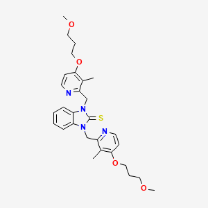 1,3-Bis((4-(3-methoxypropoxy)-3-methylpyridin-2-yl)methyl)-1,3-dihydro-2H-benzo[d]imidazole-2-thione chemical structure (CAS 2995298-56-9)
