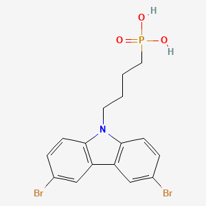 (4-(3,6-Dibromo-9H-carbazol-9-yl)butyl)phosphonic acid chemical structure (CAS 2996161-28-3)