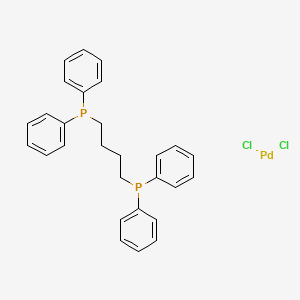 1,4-Butylenebis(diphenylphosphine)palladium dichloride chemical structure (CAS 29964-62-3)