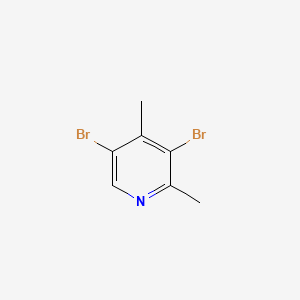 3,5-Dibromo-2,4-dimethylpyridine chemical structure (CAS 29976-20-3)