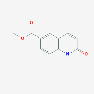 Methyl 1-methyl-2-oxo-1,2-dihydroquinoline-6-carboxylate chemical structure (CAS 299924-97-3)