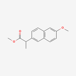 Methyl 2-(6-methoxynaphthalen-2-yl)propanoate chemical structure (CAS 30012-51-2)