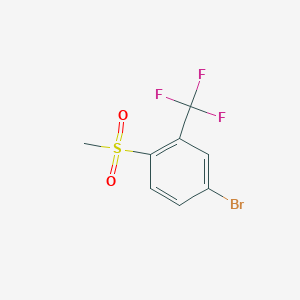 4-Bromo-1-(methylsulfonyl)-2-(trifluoromethyl)benzene chemical structure (CAS 300356-32-5)