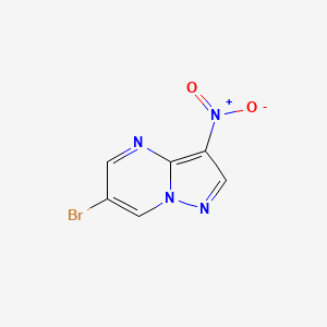 6-Bromo-3-nitropyrazolo[1,5-a]pyrimidine chemical structure (CAS 300361-77-7)
