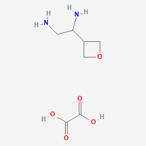 1-(Oxetan-3-yl)ethane-1,2-diamine oxalate chemical structure (CAS 3005483-95-1)
