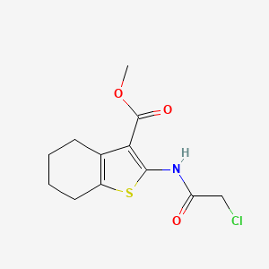 Methyl 2-(2-chloroacetamido)-4,5,6,7-tetrahydrobenzo[b]thiophene-3-carboxylate chemical structure (CAS 300559-61-9)